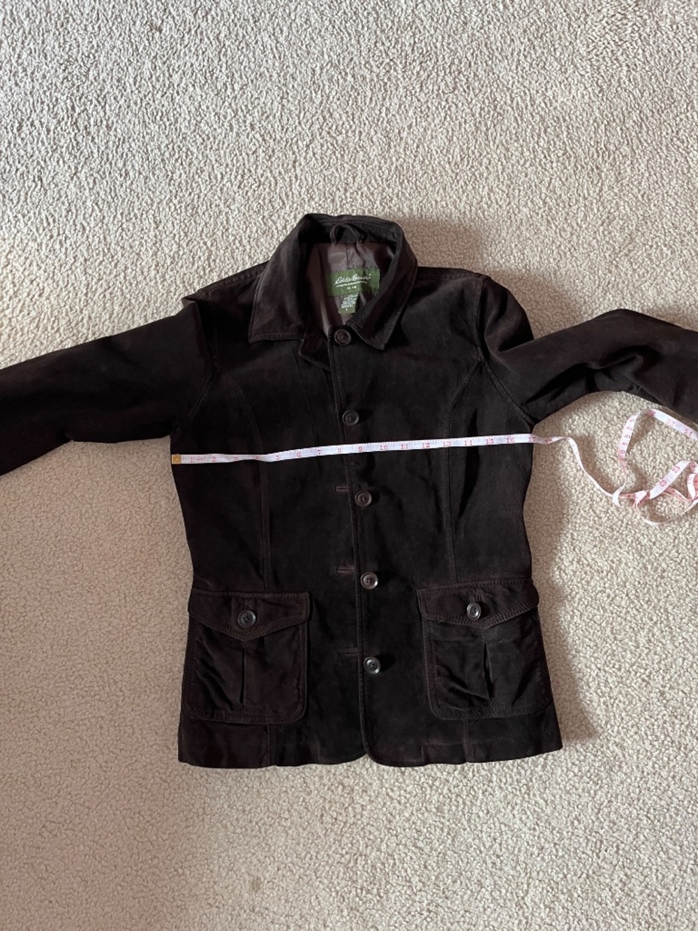 Eddie Bauer Women's Brown Suede Jacket Size Small - Picture 6 of 10